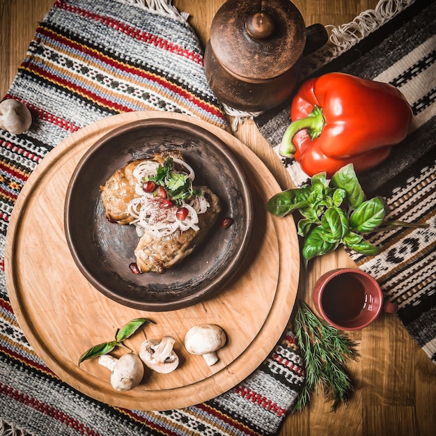 Kuchenny blat z daniem